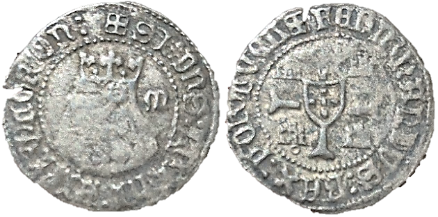 Tipo 6. Media Barbuda con busto de rey con celada - Imagen 27