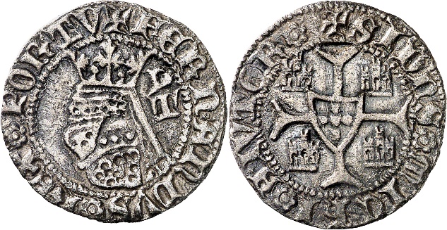 Tipo 6. Media Barbuda con busto de rey con celada - Imagen 34