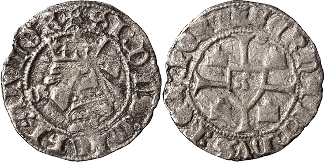 Tipo 6. Media Barbuda con busto de rey con celada - Imagen 5