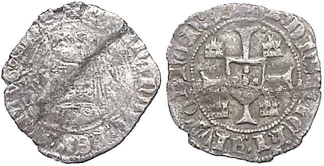 Tipo 6. Media Barbuda con busto de rey con celada - Imagen 8