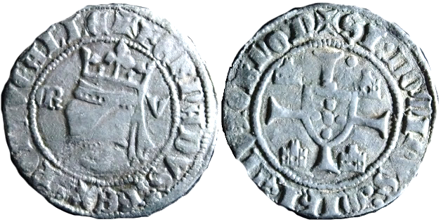 Tipo 6. Media Barbuda con busto de rey con celada - Imagen 9