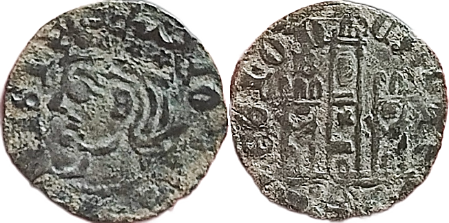 Tipo 7. Dinero de Busto Coronado o Cornado, con Castillo - Imagen 12