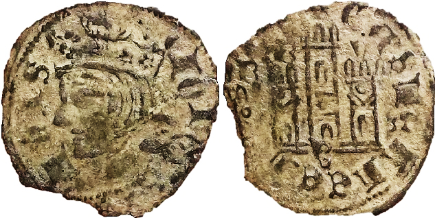 Tipo 7. Dinero de Busto Coronado o Cornado, con Castillo - Imagen 13