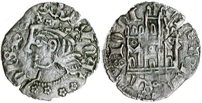 Tipo 7. Dinero de Busto Coronado o Cornado, con Castillo - Imagen 14