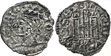 Tipo 7. Dinero de Busto Coronado o Cornado, con Castillo - Imagen 29