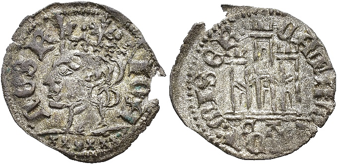 Tipo 7. Dinero de Busto Coronado o Cornado, con Castillo - Imagen 30