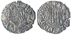 Tipo 7. Dinero de Busto Coronado o Cornado, con Castillo - Imagen 35