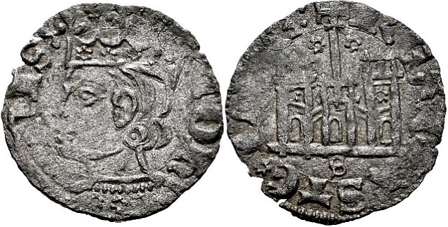 Tipo 7. Dinero de Busto Coronado o Cornado, con Castillo - Imagen 42