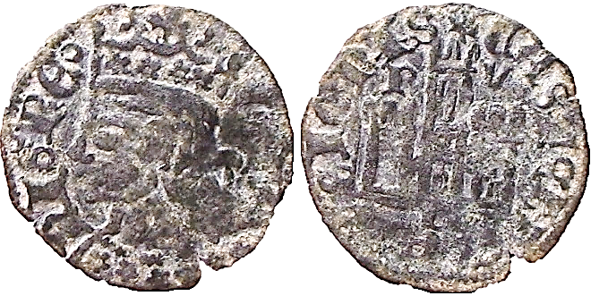 Tipo 7. Dinero de Busto Coronado o Cornado, con Castillo - Imagen 5