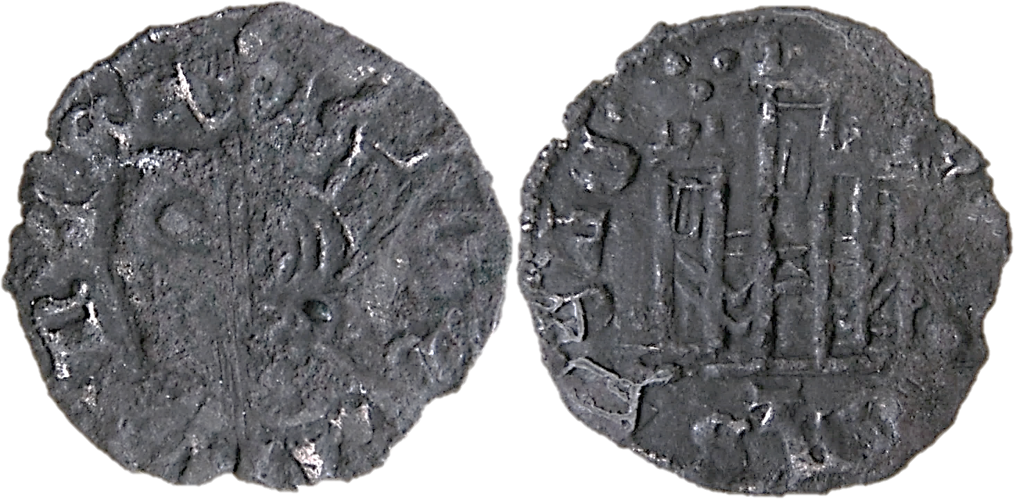 Tipo 7. Dinero de Busto Coronado o Cornado, con Castillo - Imagen 55