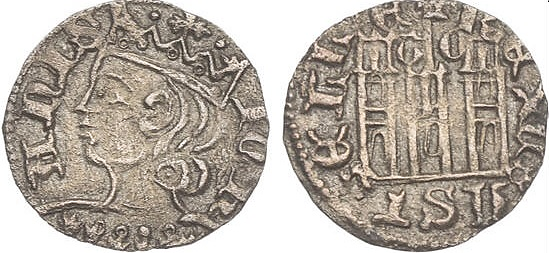 Tipo 7. Dinero de Busto Coronado o Cornado, con Castillo - Imagen 57