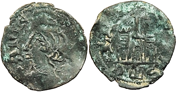 Tipo 7. Dinero de Busto Coronado o Cornado, con Castillo - Imagen 68