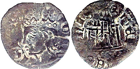 Tipo 7. Dinero de Busto Coronado o Cornado, con Castillo - Imagen 70