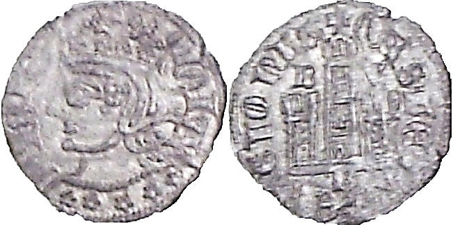 Tipo 7. Dinero de Busto Coronado o Cornado, con Castillo - Imagen 9