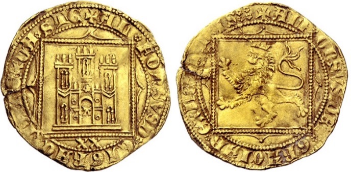 Tipo 7. Dobla de oro de a 20 maravedís de la Batalla del Salado - Imagen 4