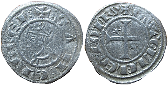 Tipo 7. Meaja Coronada de vellón de Sancho IV - Imagen 3