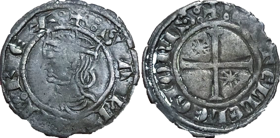 Tipo 7. Meaja Coronada de vellón de Sancho IV - Imagen 7