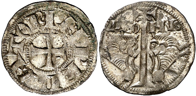 Tipo 76. Dinero de los Leones Espaldados - Imagen 1