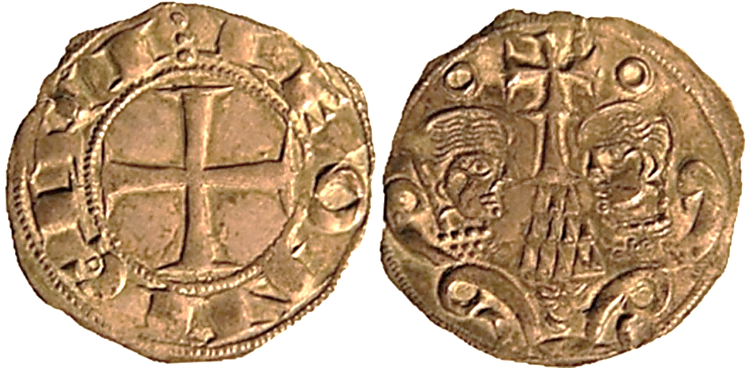 Tipo 78. Dinero de los Bustos Afrontados con lema “Leoni Civi” - Imagen 1