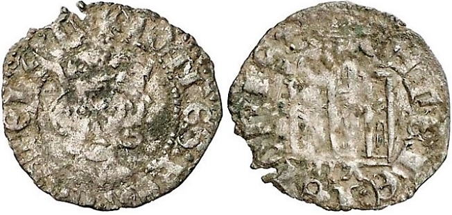 Tipo 8. Dinero coronado de frontera con busto de frente - Imagen 1