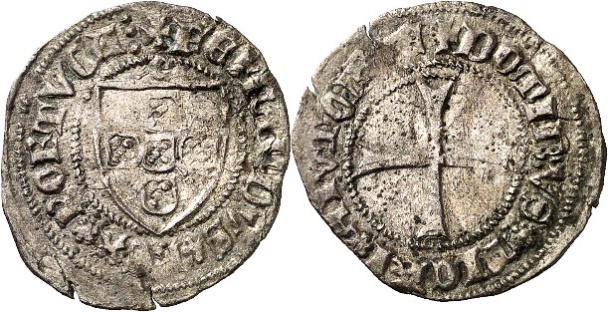 Tipo 8. Medio Tornés de Escudo y Cruz - Imagen 2