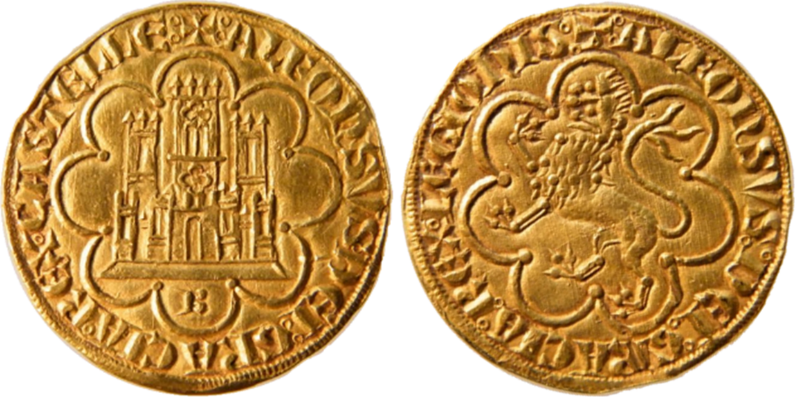 Tipo 8. Primer Maravedí Alfonsí de Oro - Imagen 2