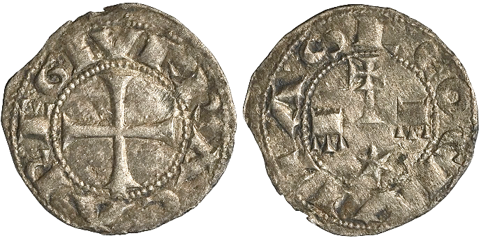 Tipo 9. Dinero del emparejamiento leono-aragonés de las coronas separadas - Imagen 1