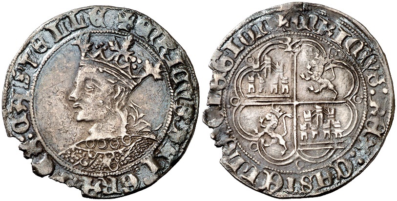 Tipo 9. Real de plata con el Busto de perfil del rey - Imagen 1