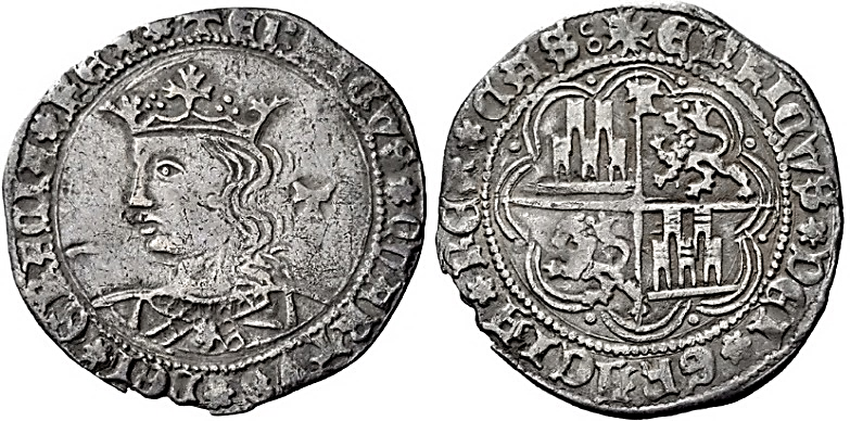 Tipo 9. Real de plata con el Busto de perfil del rey - Imagen 110