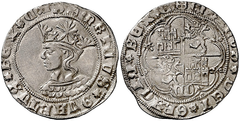 Tipo 9. Real de plata con el Busto de perfil del rey - Imagen 125