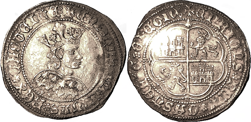 Tipo 9. Real de plata con el Busto de perfil del rey - Imagen 173