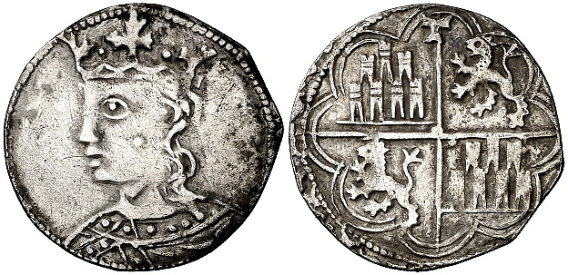 Tipo 9. Real de plata con el Busto de perfil del rey - Imagen 182