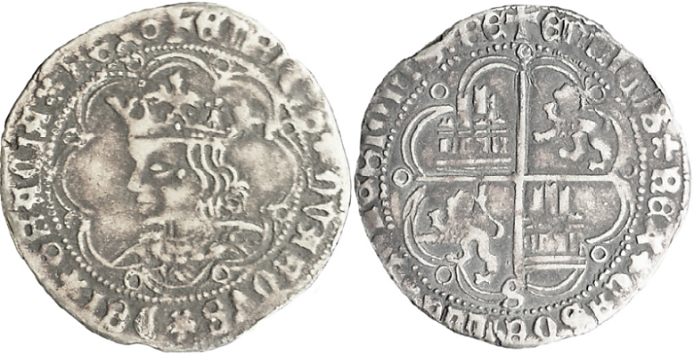 Tipo 9. Real de plata con el Busto de perfil del rey - Imagen 185