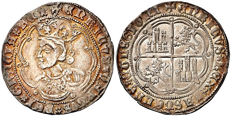 Tipo 9. Real de plata con el Busto de perfil del rey - Imagen 35