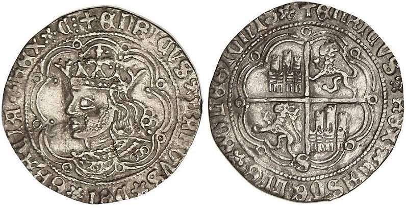 Tipo 9. Real de plata con el Busto de perfil del rey - Imagen 47