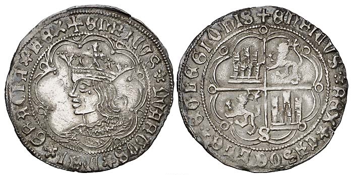 Tipo 9. Real de plata con el Busto de perfil del rey - Imagen 55