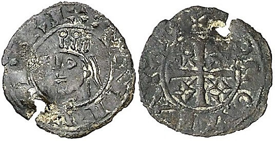 Tipo 99. Dinero segoviano de Alfonso VII de Perfil - Imagen 1