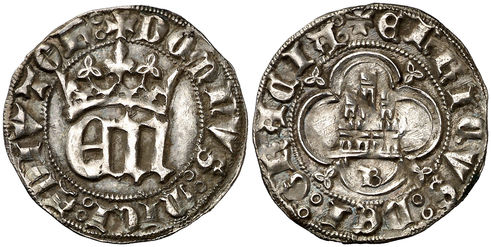 Imagen de la moneda Tipo 6. Medio Real de “EN” góticas coronadas