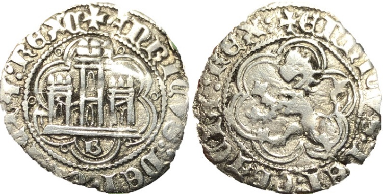 Tipo 3. “Moneda Blanca” de plata del Rey don Enrique