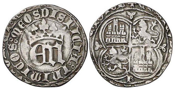 Tipo 6. Medio Real de “EN” góticas coronadas