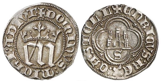 Tipo 6. Medio Real de “EN” góticas coronadas