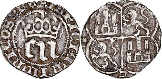 Tipo 6. Medio Real de “EN” góticas coronadas