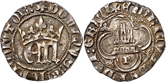 Tipo 6. Medio Real de “EN” góticas coronadas