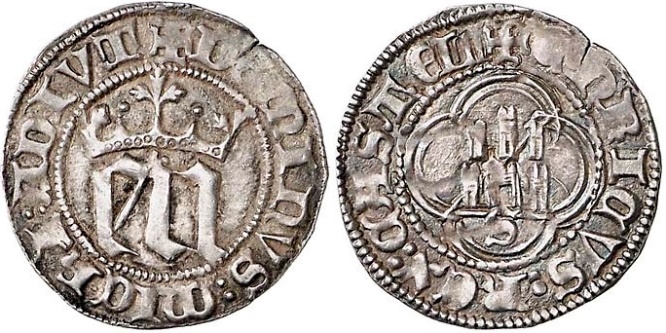 Tipo 6. Medio Real de “EN” góticas coronadas