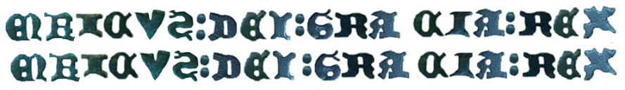 Tipo 1. Blanca de vellón con Castillo y León en orla polilobulada