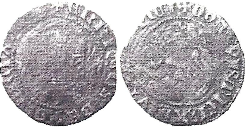 Tipo 1. Blanca de vellón con Castillo y León en orla polilobulada