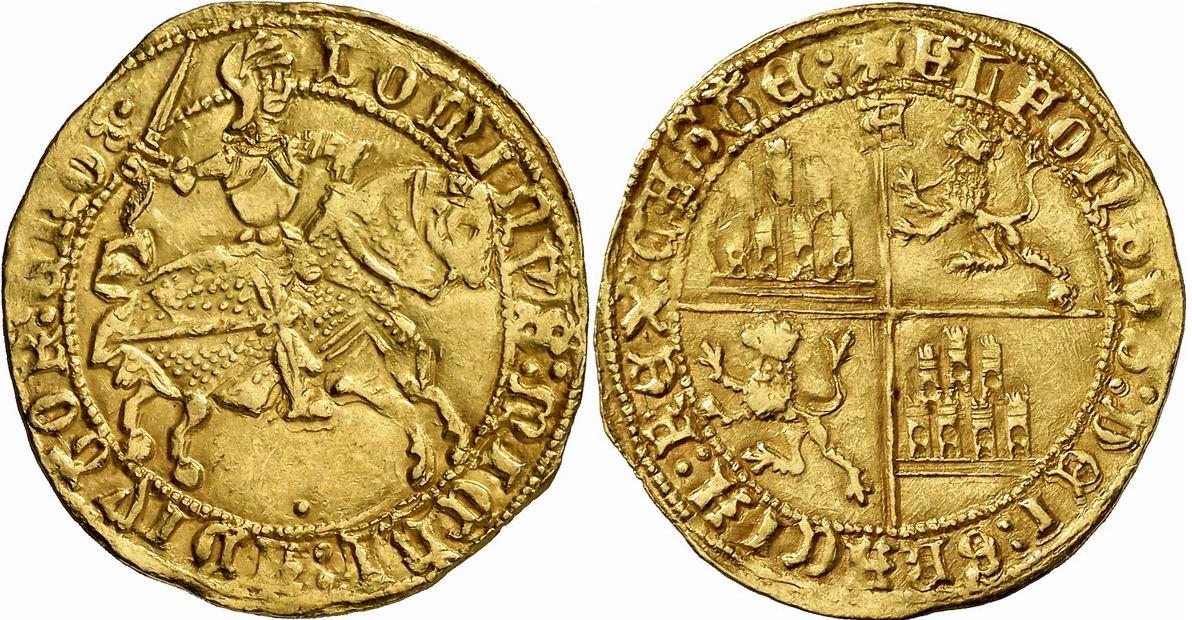 Tipo 1. Dobla Alfonsí ecuestre de oro - Imagen 1