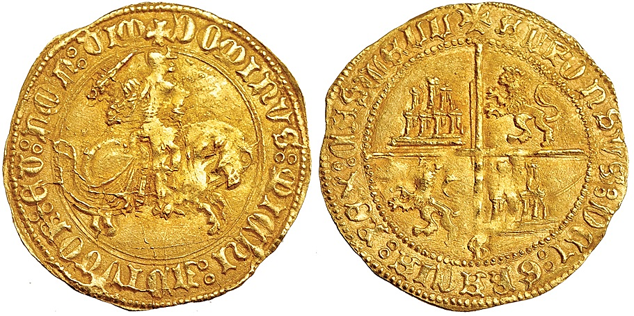 Tipo 1. Dobla Alfonsí ecuestre de oro - Imagen 10