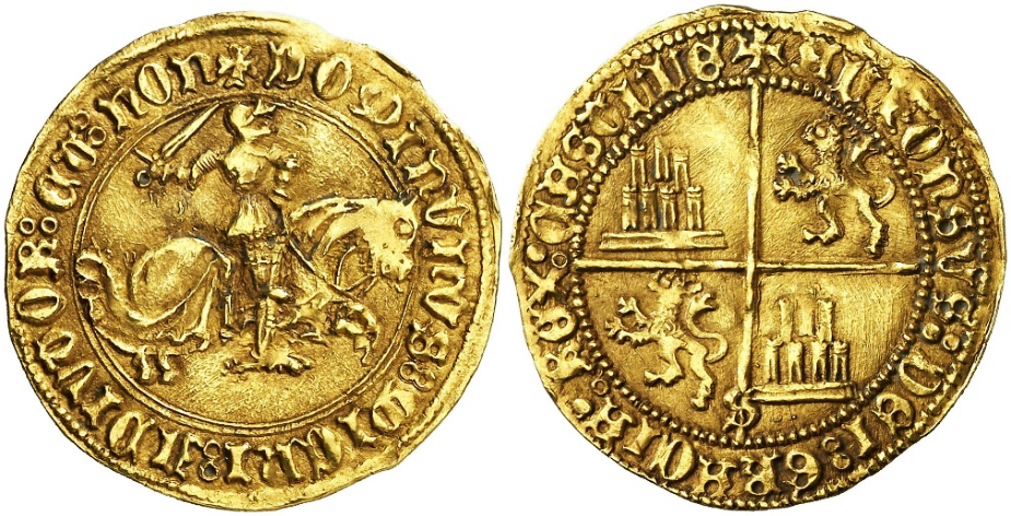 Tipo 1. Dobla Alfonsí ecuestre de oro - Imagen 11