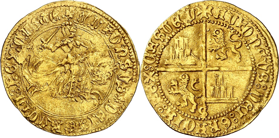 Tipo 1. Dobla Alfonsí ecuestre de oro - Imagen 14